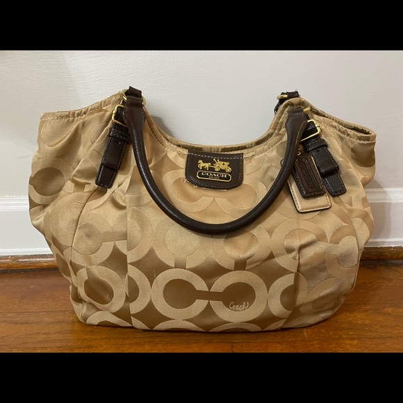 Coach Handbags - Tan Coach “C” pattern Purse